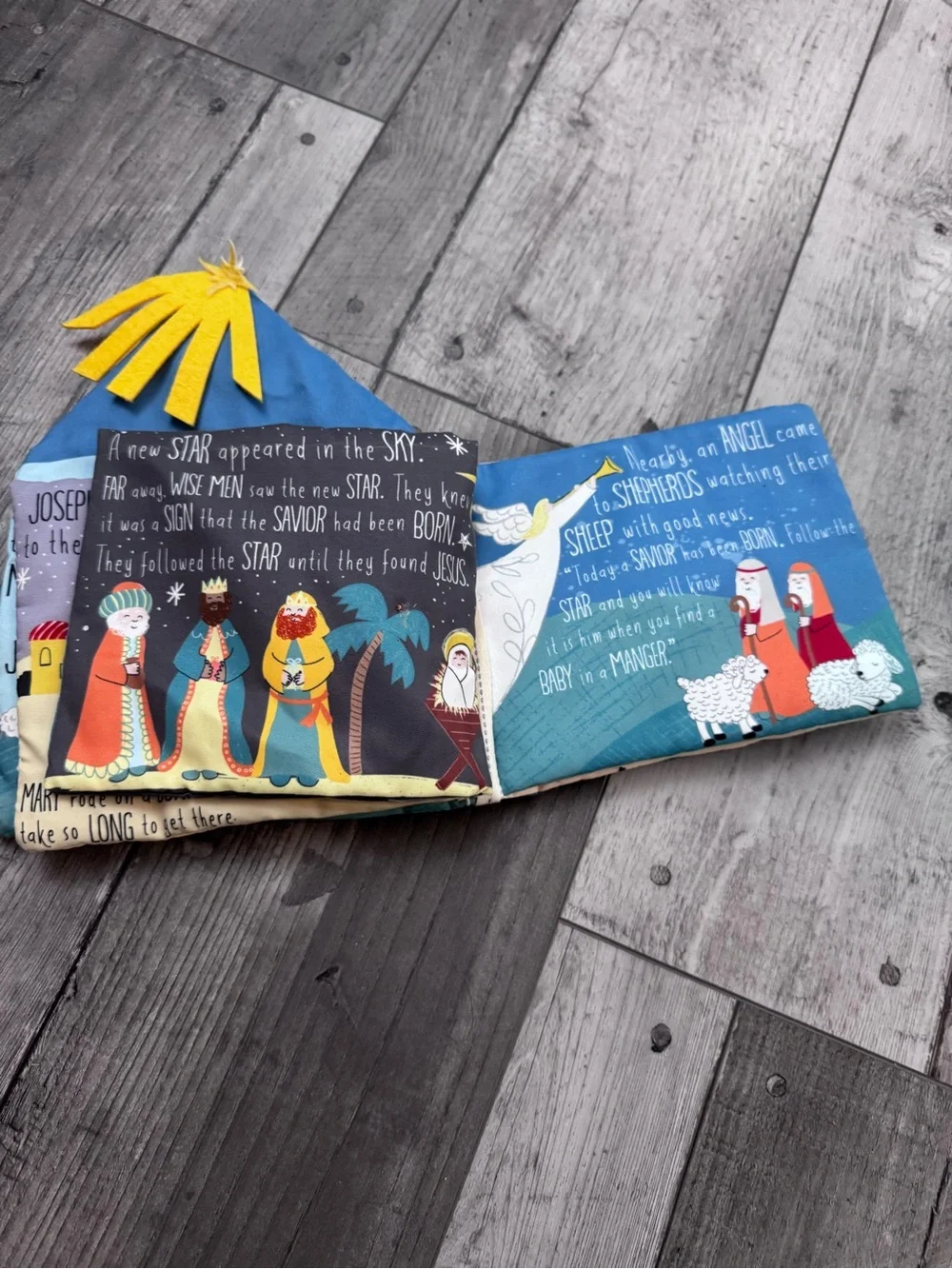 NWT Mudpie Nativity Plush Soft Children’s Book Baby Christmas Mud Pie New